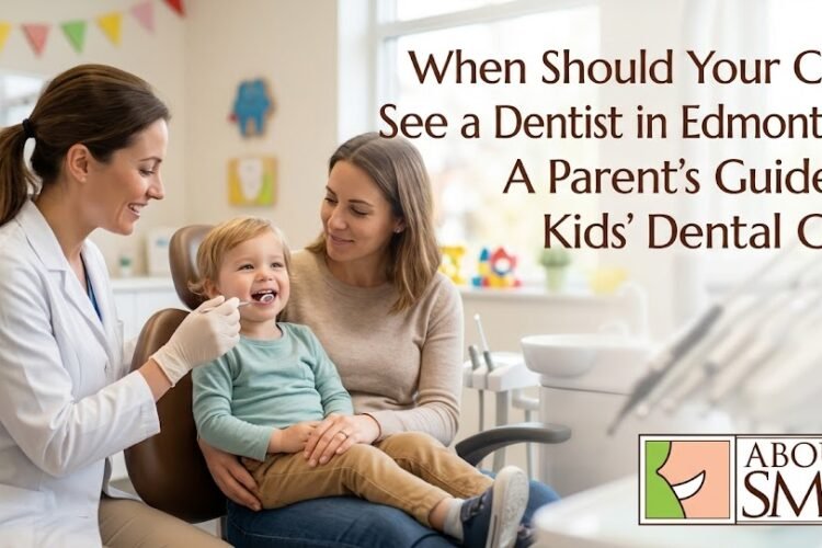 Kids dentist Edmonton providing gentle dental care for a child