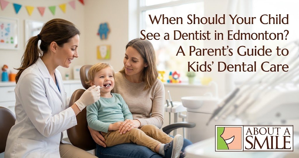 Kids dentist Edmonton providing gentle dental care for a child